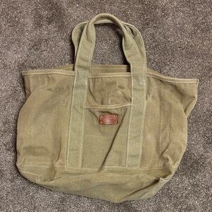 L.L. Bean green Canvas Duffel Bag / tote
